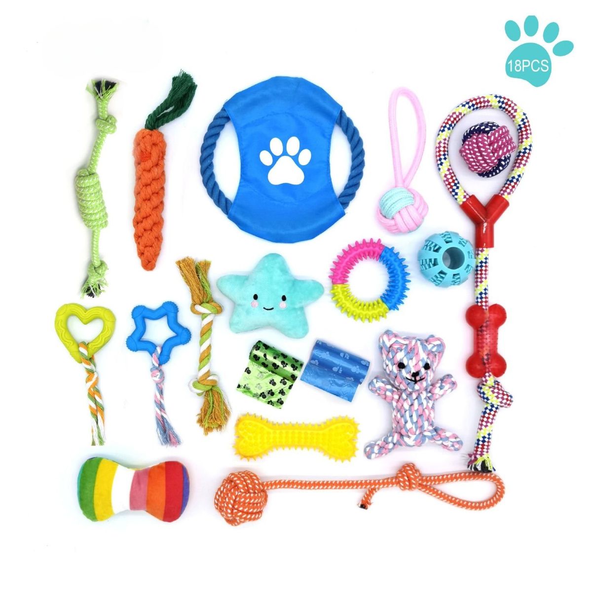 Set de 18 Juguetes para Mascotas Diversión Asegurada, marca BABYLUNA - Foto Principal
