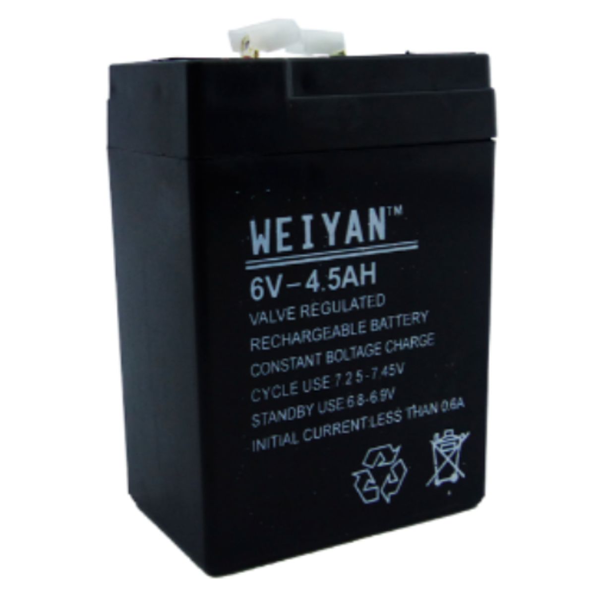 GENERICO - Bateria 6 Volt 4 Amp Repuesto, Marca WEIYAN