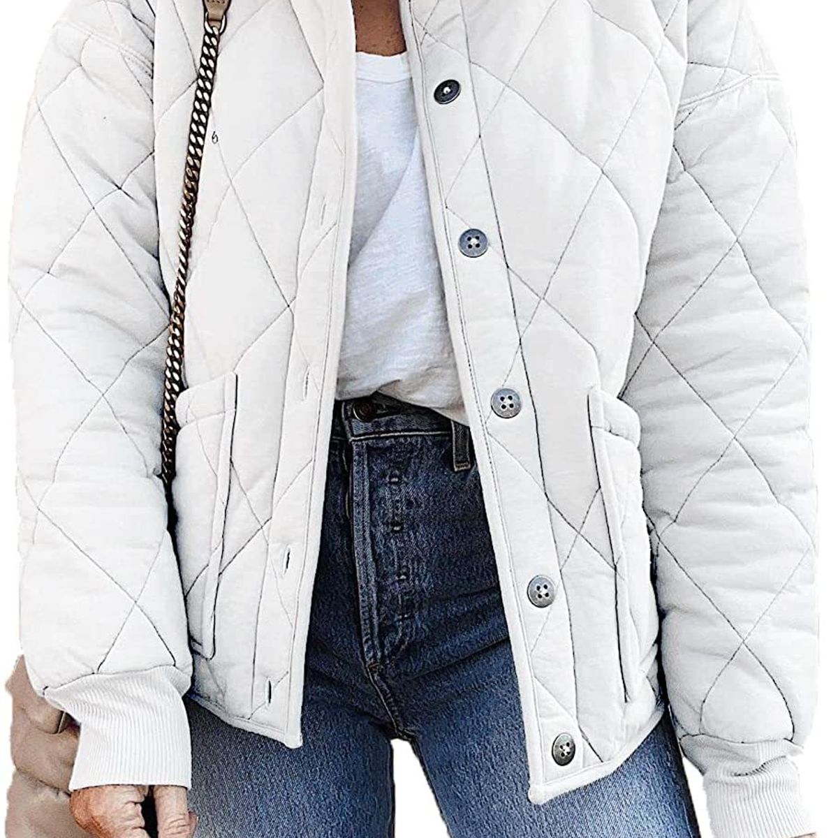 TIOZONEY - Chaqueta de manga larga - Blanco