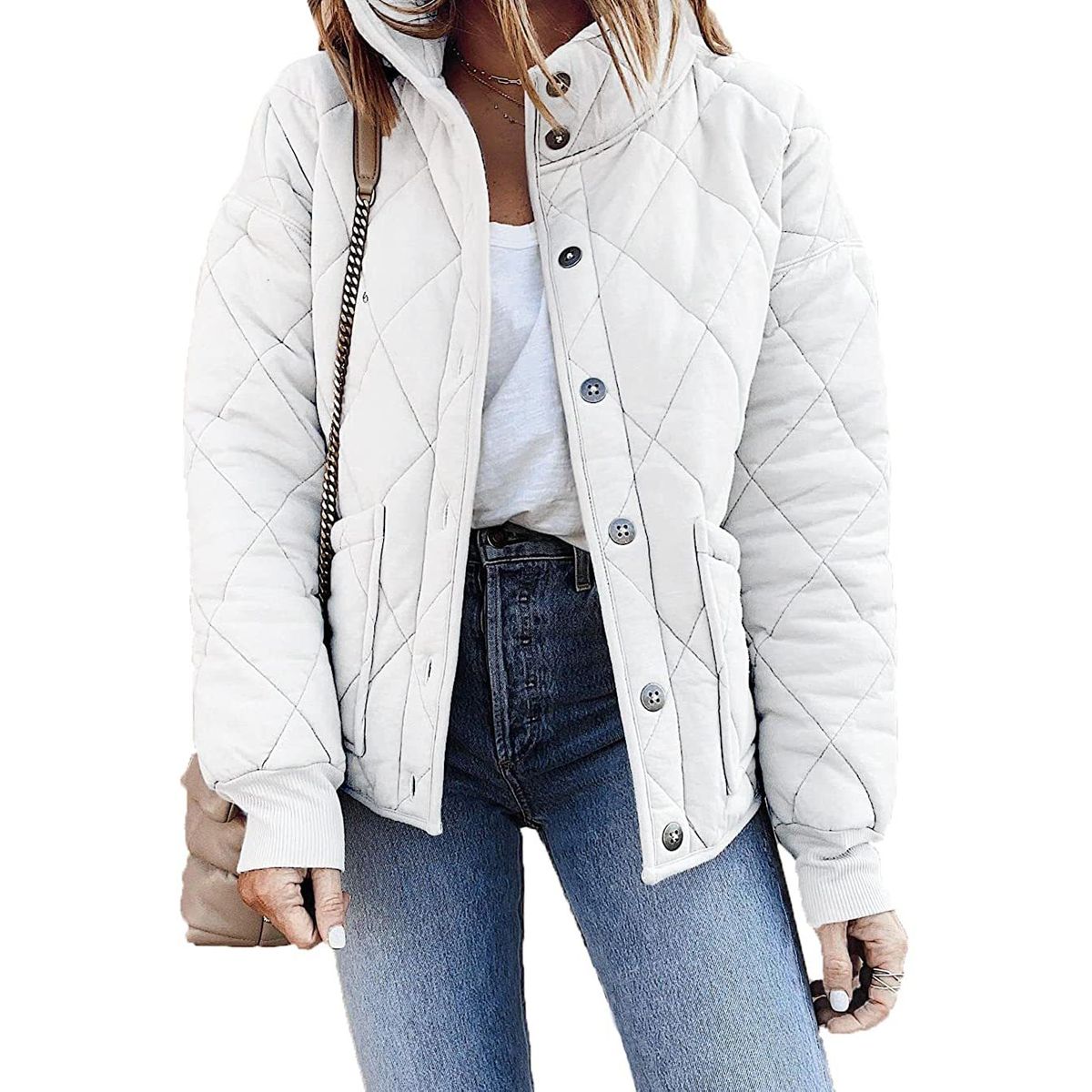 TIOZONEY - Chaqueta de manga larga - Blanco