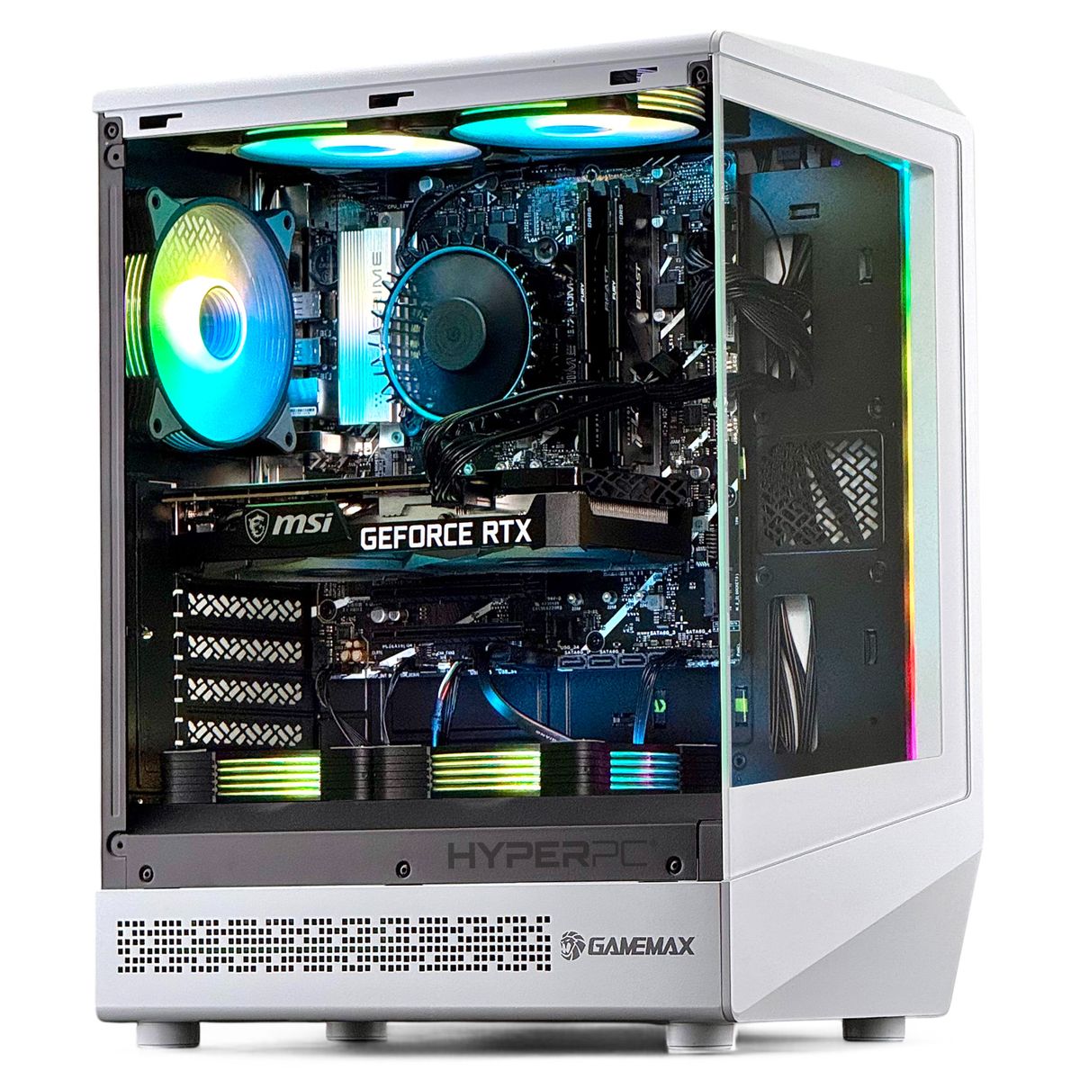 HYPERPC - PC GAMER Blanco INTEL CORE i5 14400 16Gb DDR5 1Tb RTX 3050 WiFi