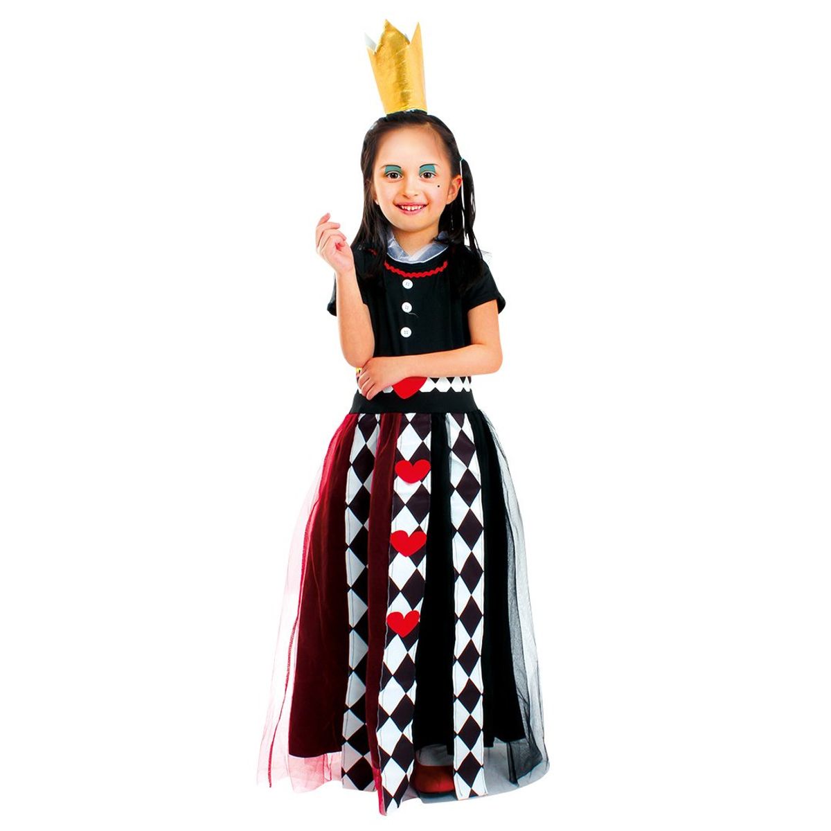 TODODISFRACESCHILE - Disfraz Reina de Corazones Talla 10 a 12 años