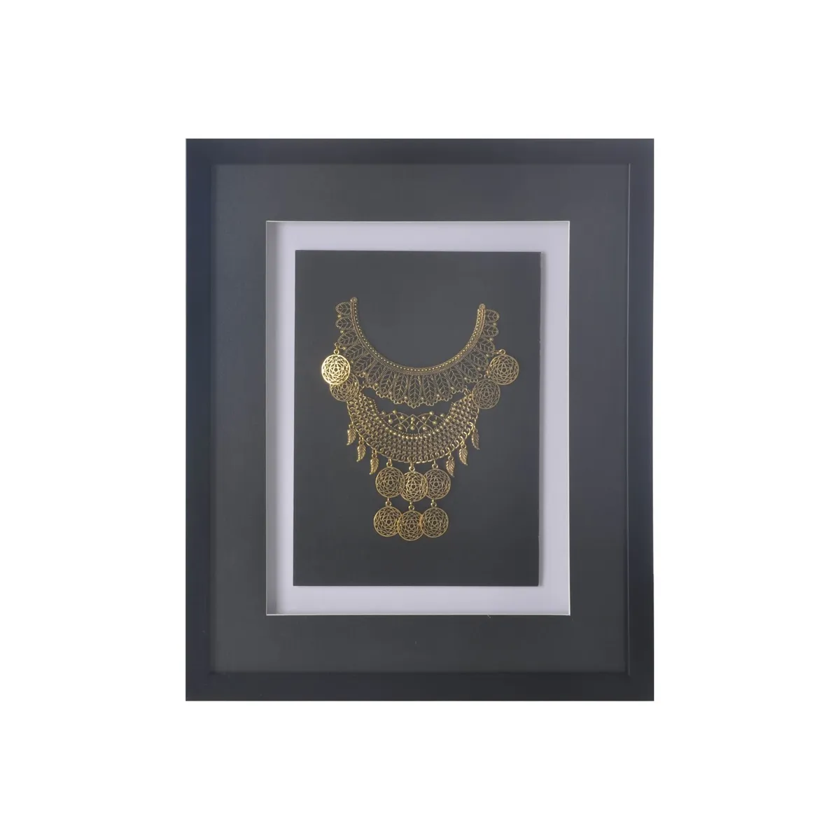 RONDA - Cuadro Joya Dorada Negro 38x45 cm