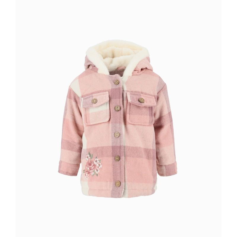LIMONADA - Chaqueta bebé cuadrillé palo rosa Limonada