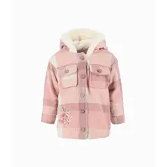 LIMONADA - Chaqueta bebé cuadrillé palo rosa
