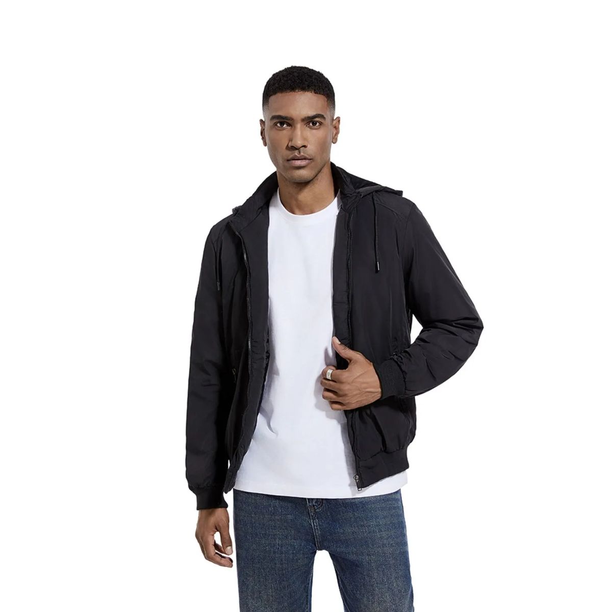 TIOZONEY - Chaqueta con capucha para hombre
