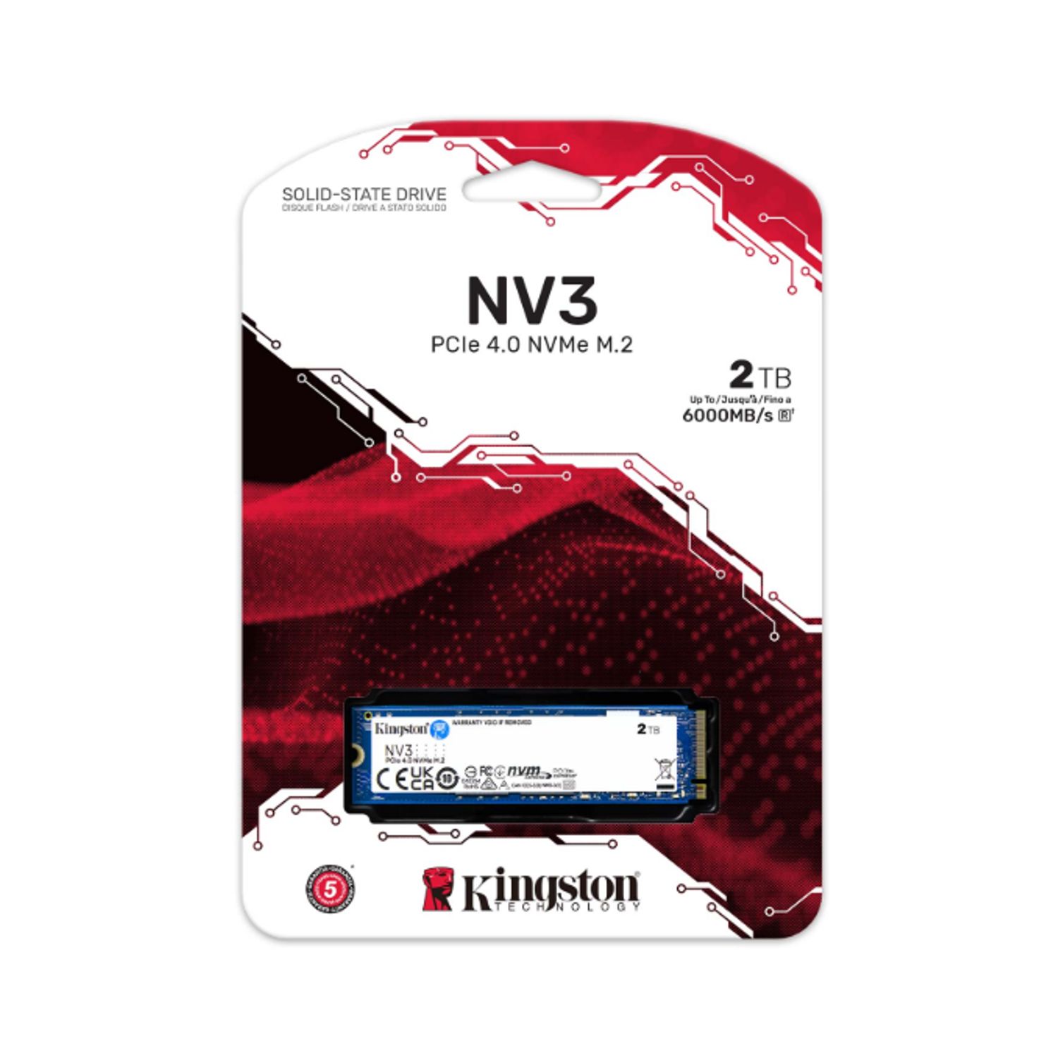 KINGSTON SSD M.2 (2280) - 2 TB - Kingston NV3 - PCIe 4.0 x4