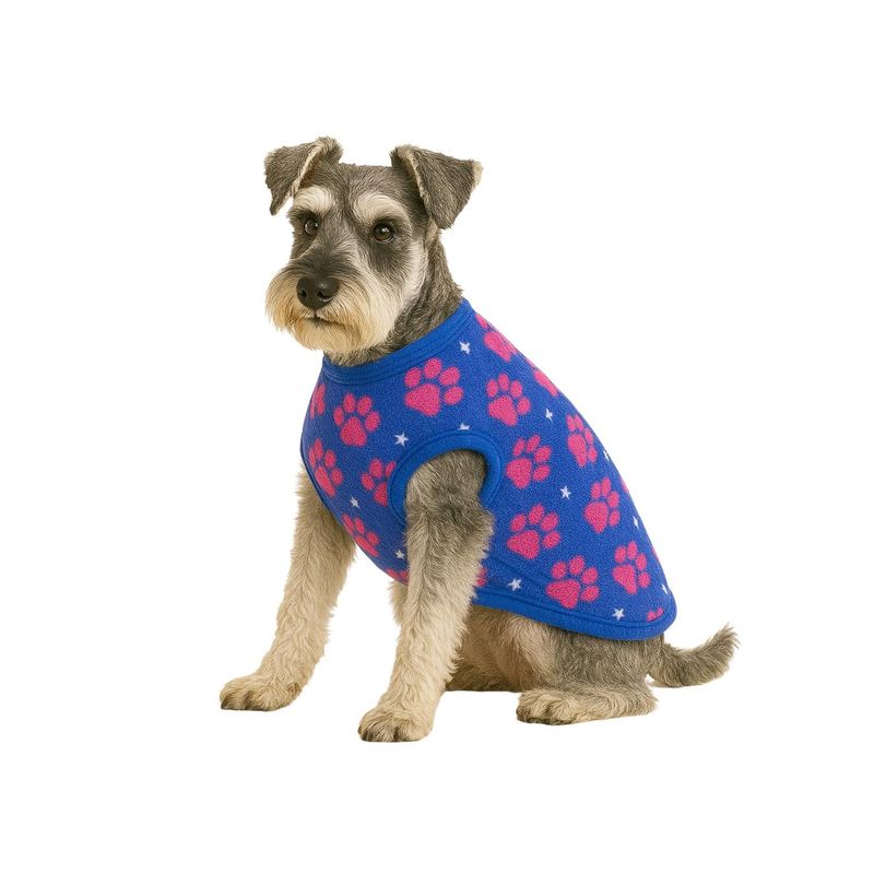 GENERICO - Capa de Polar para perro talla XL 45 CM Schanauzer - Azul