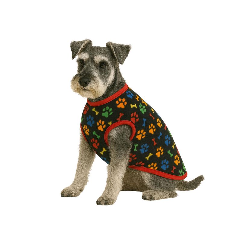 GENERICO - Capa de Polar para perro talla XL 45 CM Schanauzer - Negro