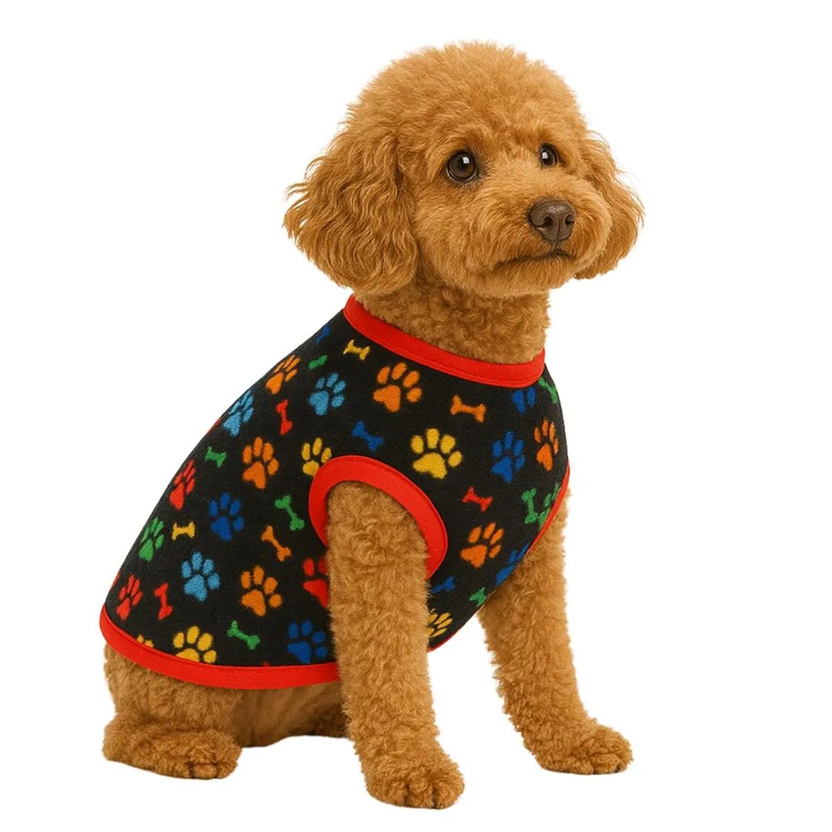 GENERICO - Capa de Polar para perro talla L 40 CM poodle, Shih Tzu - Negro - L
