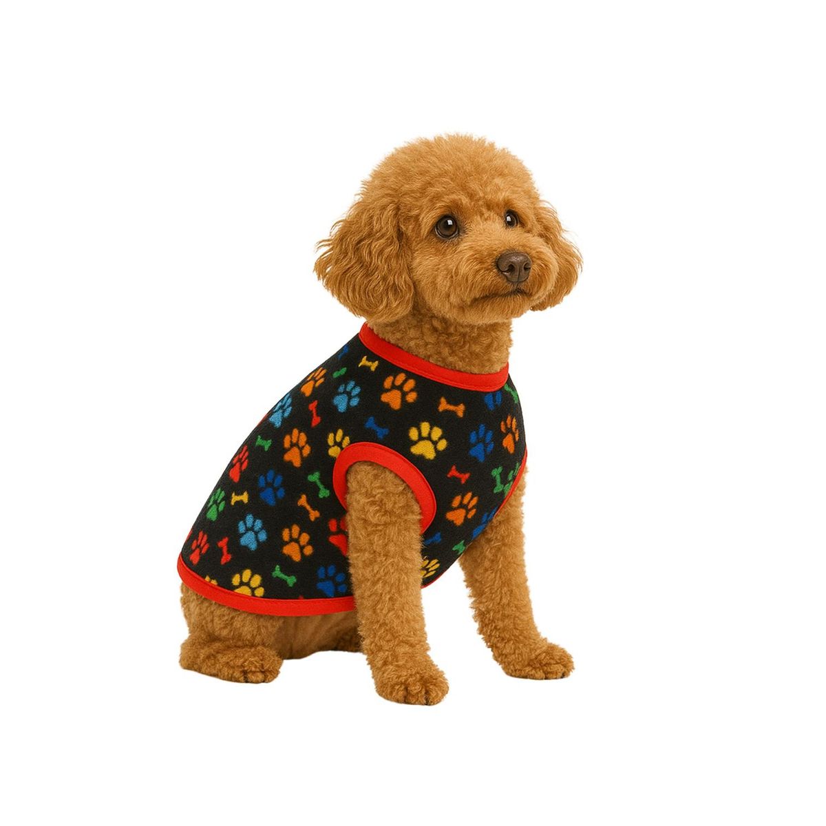 GENERICO - Capa de Polar para perro talla L 40 CM poodle, Shih Tzu - Negro - L
