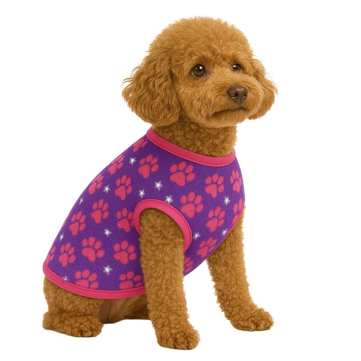 GENERICO - Capa de Polar para perro talla L 40 CM poodle, Shih Tzu - Rosa - L
