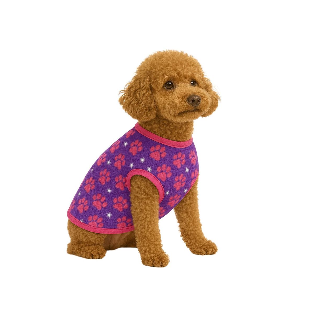 GENERICO - Capa de Polar para perro talla L 40 CM poodle, Shih Tzu - Rosa - L