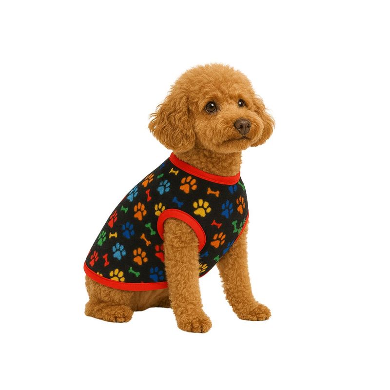 GENERICO - Capa de polar para perro talla M 35 CM poodle - Negro