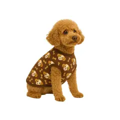 GENERICO - Capa de polar para perro talla M 35 CM poodle, Shih Tzu - Cafe - M