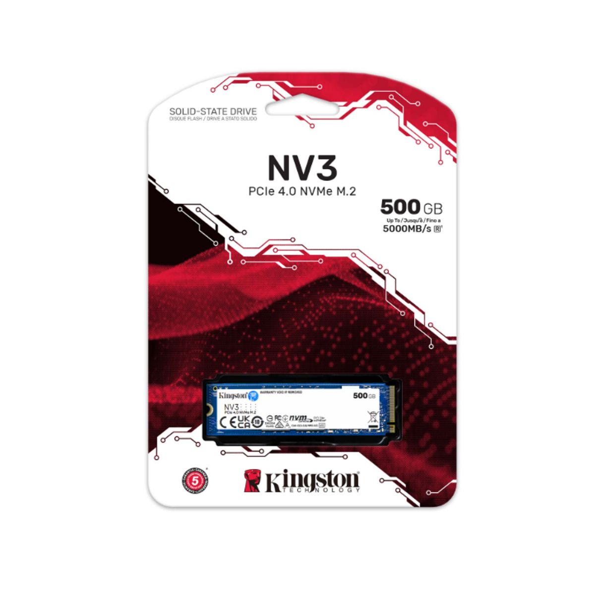 KINGSTON - SSD M.2 (2280) - 500 GB - Kingston NV3 - PCIe 4.0 x4