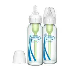 DR BROWNS - Pack 2 Mamaderas Estándar Options+ Vidrio 250ml Dr. Brown´s