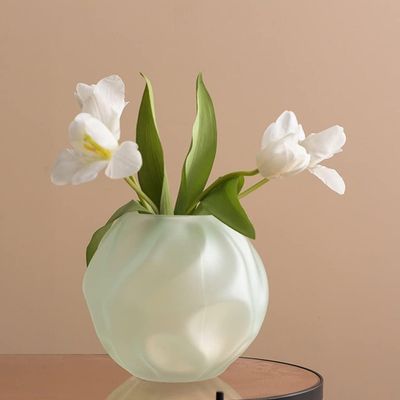 Imagen 2 del producto Florero pecera de vidrio verde menta 18 Cm