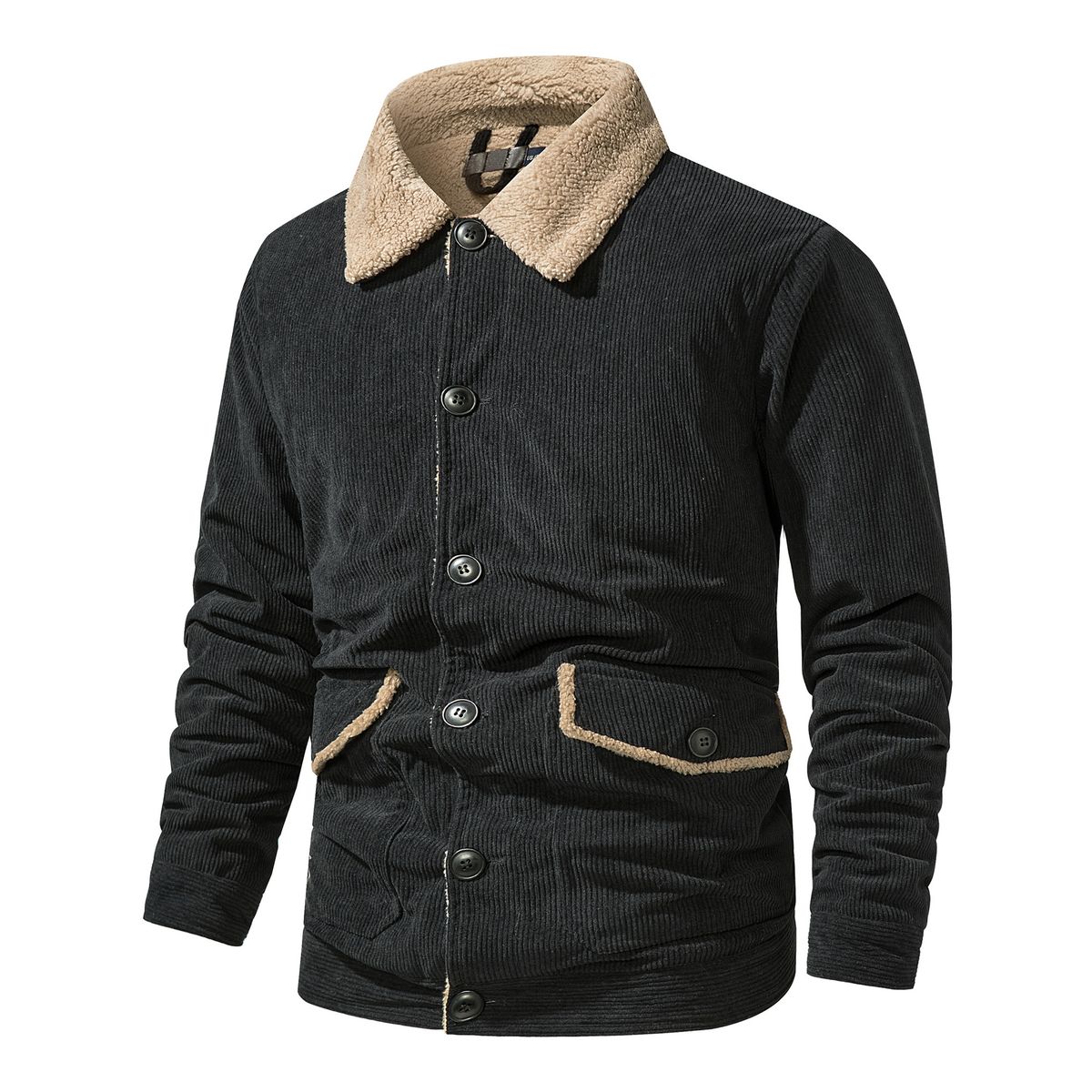 TIOZONEY - Chaqueta informal cálida y gruesa para hombre