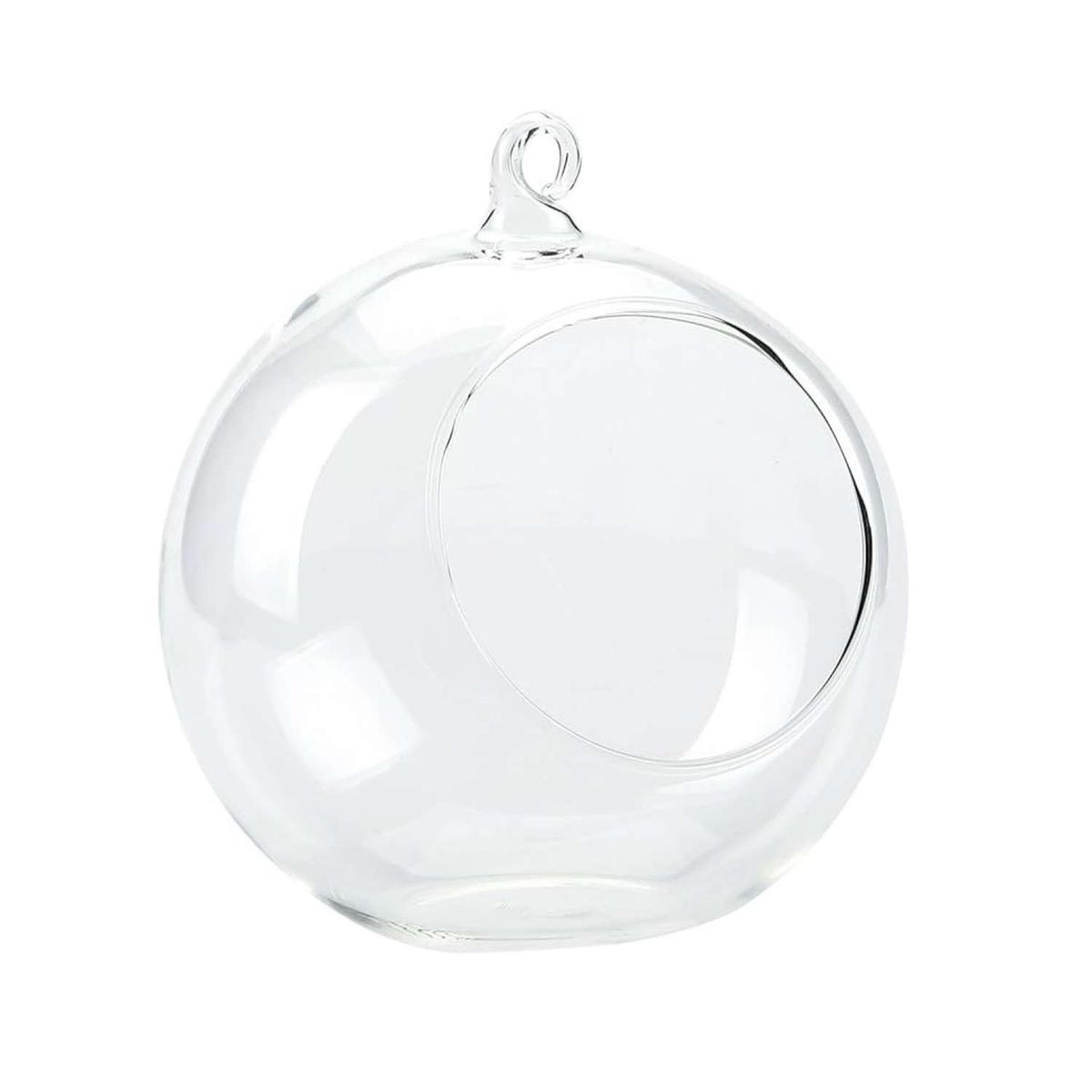 HOME ESSENTIALS - Terrario redondo colgante de vidrio 