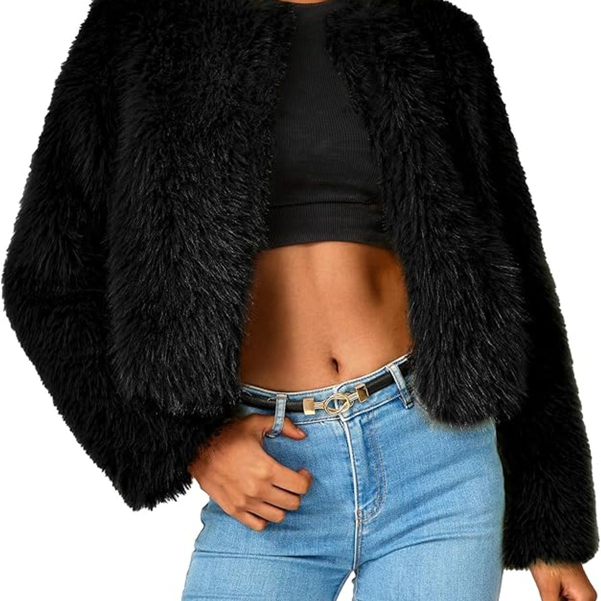 TIOZONEY - Abrigo de invierno Chaqueta corta de lana