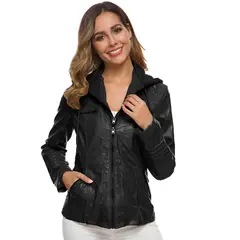 TIOZONEY - Chaqueta Eco PU Mujer