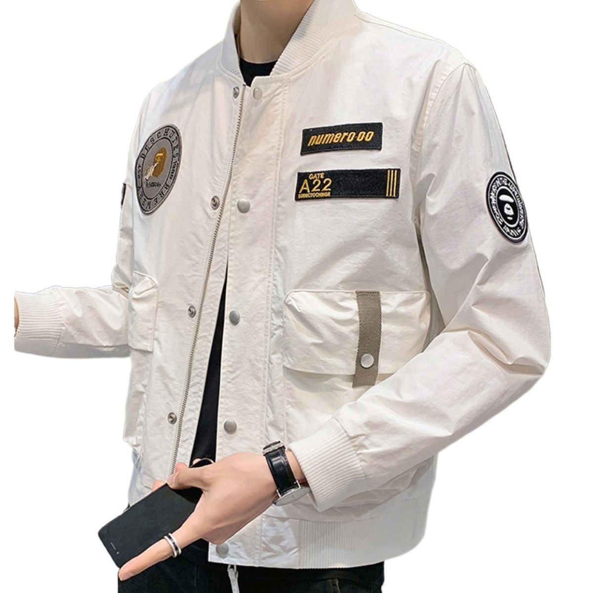 TIOZONEY - Chaqueta de montañismo al aire libre - Blanco