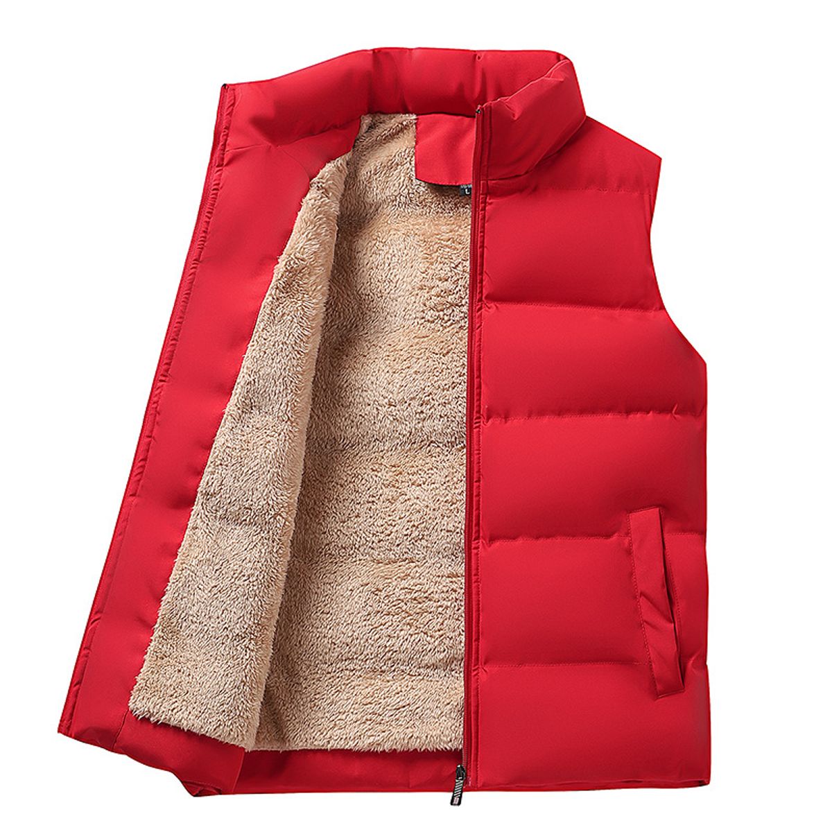 TIOZONEY - Chaqueta Sin Mangas Ripstop Liviana De Varon-Rojo