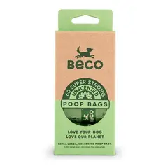 BECO PETS - Beco Pack 4 Rollos Bolsas Biodegradables Extra Grande 60u