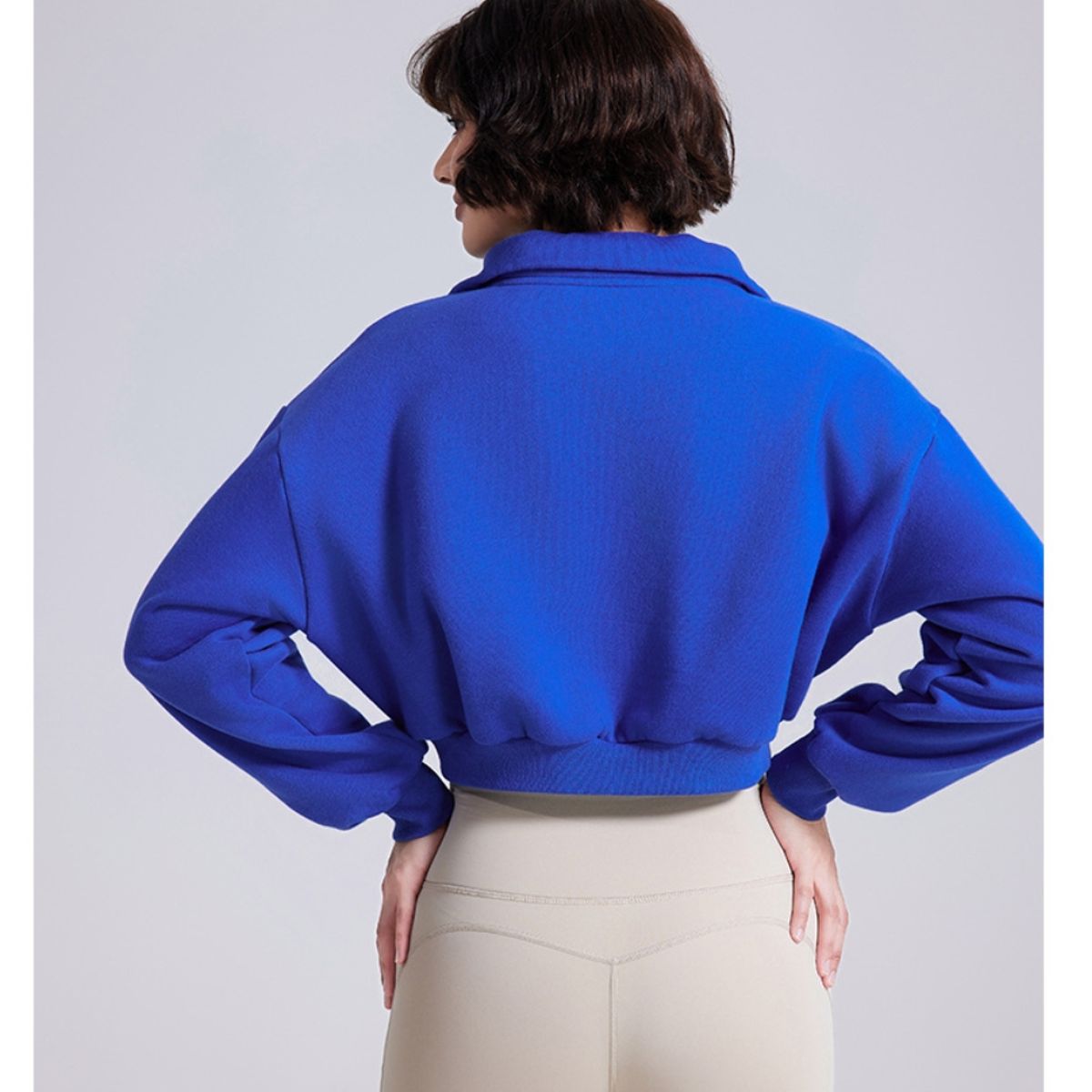 TIOZONEY - Suéter suelto de media cremallera - Negro