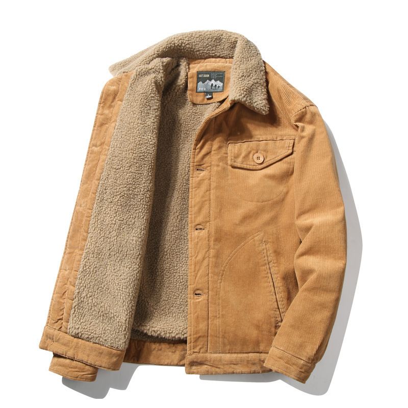 TIOZONEY - Chaqueta casual de algodón con cuello alto para hombre