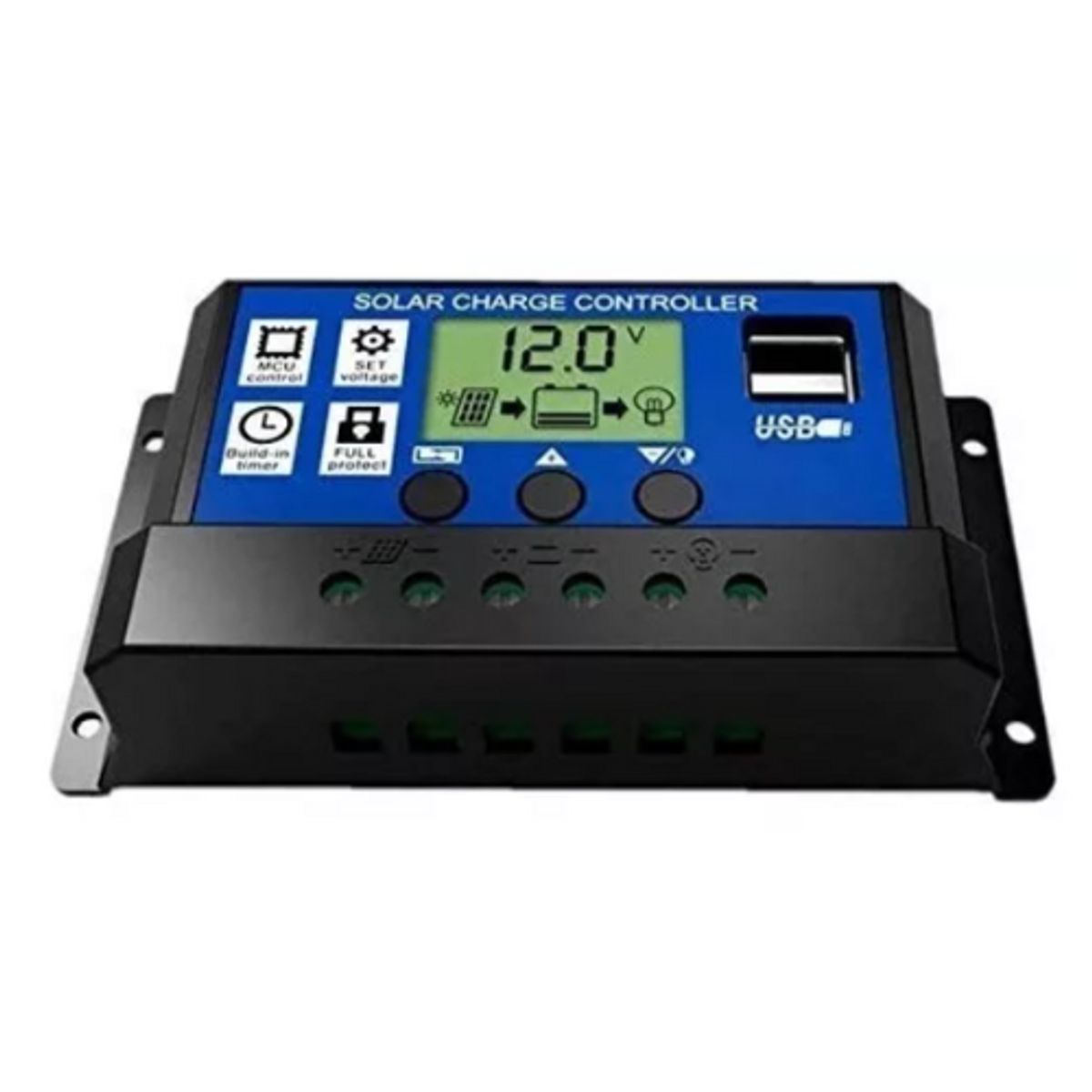 GENERICO - Regulador Solar 12v 24v 20a Digital 2usb