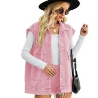 Chaqueta Jeans sin mangas Mujer - Rosado