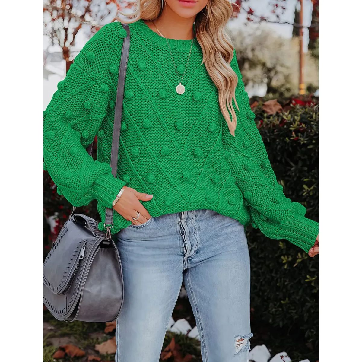 TIOZONEY - Sweater Cuello Redondo Mujer