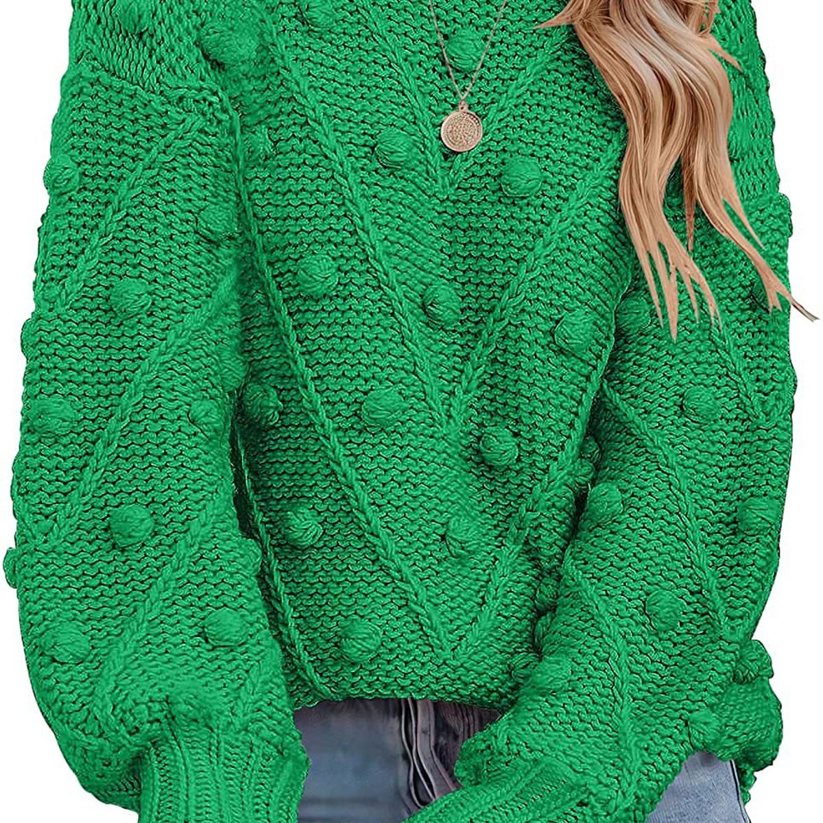 TIOZONEY - Sweater Cuello Redondo Mujer