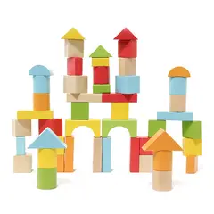 GENERICO - Bloques de construccion madera 100 piezas