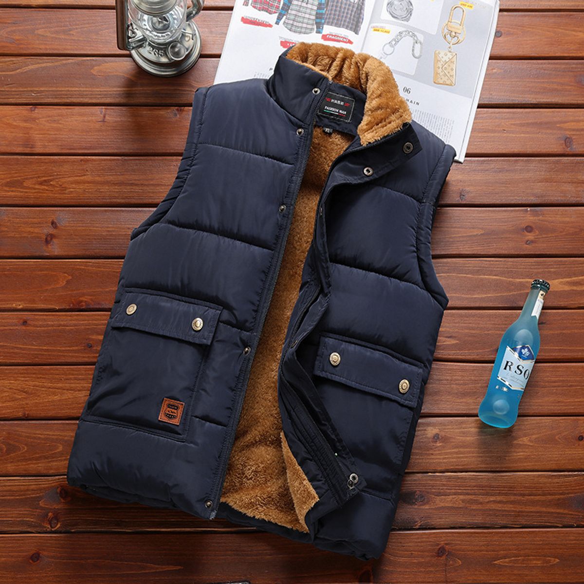 TIOZONEY - Chaqueta Sin Mangas Ripstop Liviana De Varon-Azul