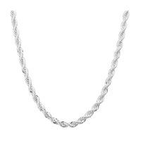 Cadena Tourbillon Acero Plateada 4 mm 60 cm