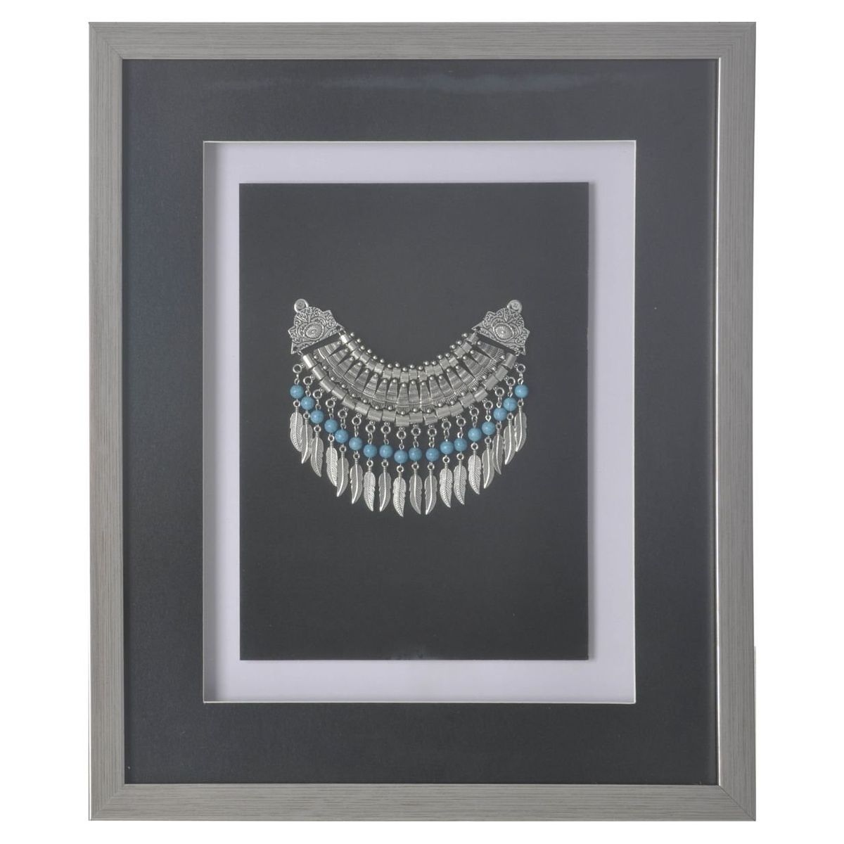 RONDA - Cuadro Joya Plata Turquesa Plata 38x45 cm