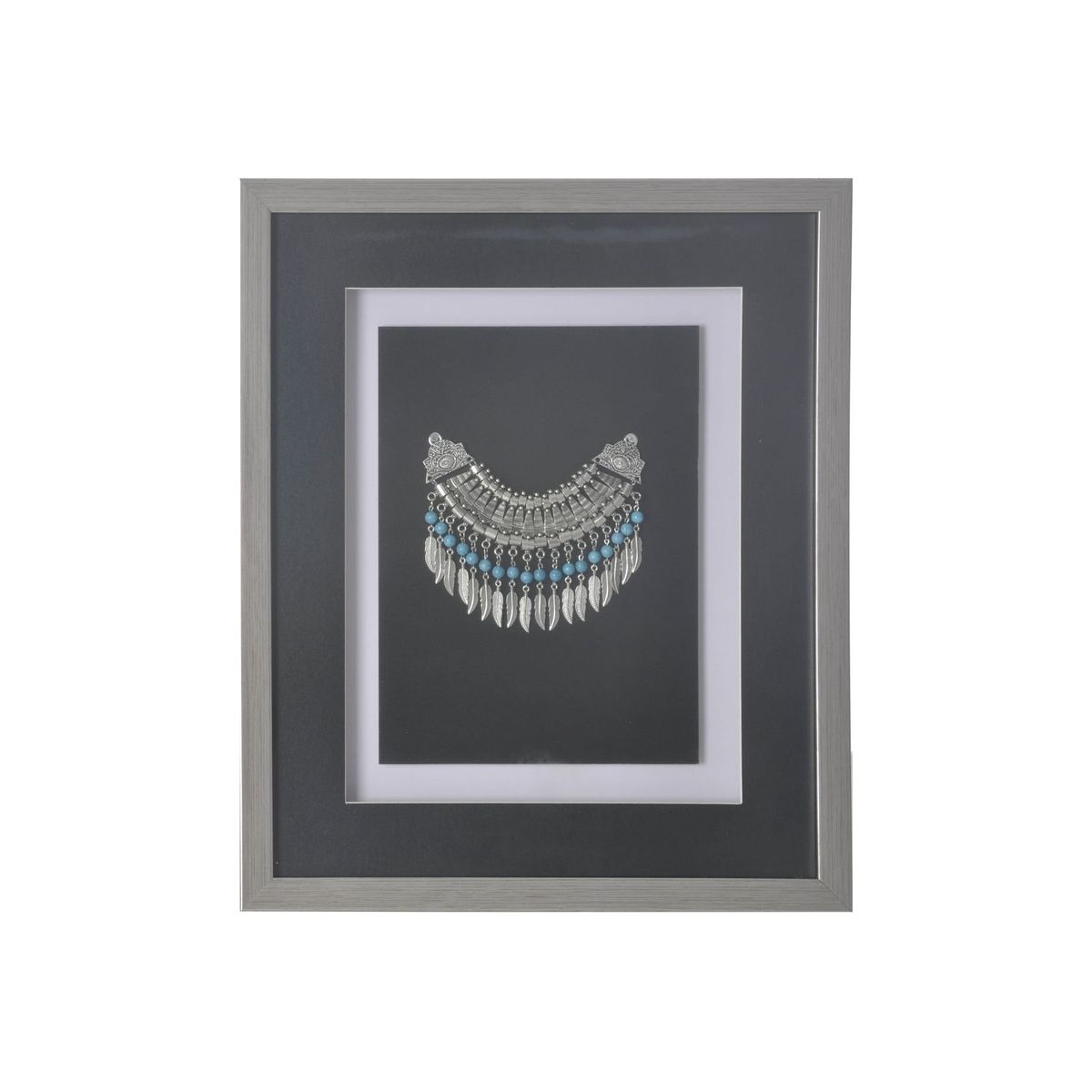 RONDA - Cuadro Joya Plata Turquesa Plata 38x45 cm