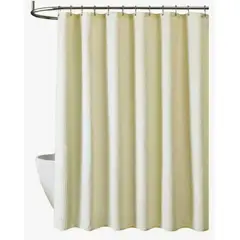 GENERICO - Cortina Baño Ducha Con Iman Y Forro Color Marfil