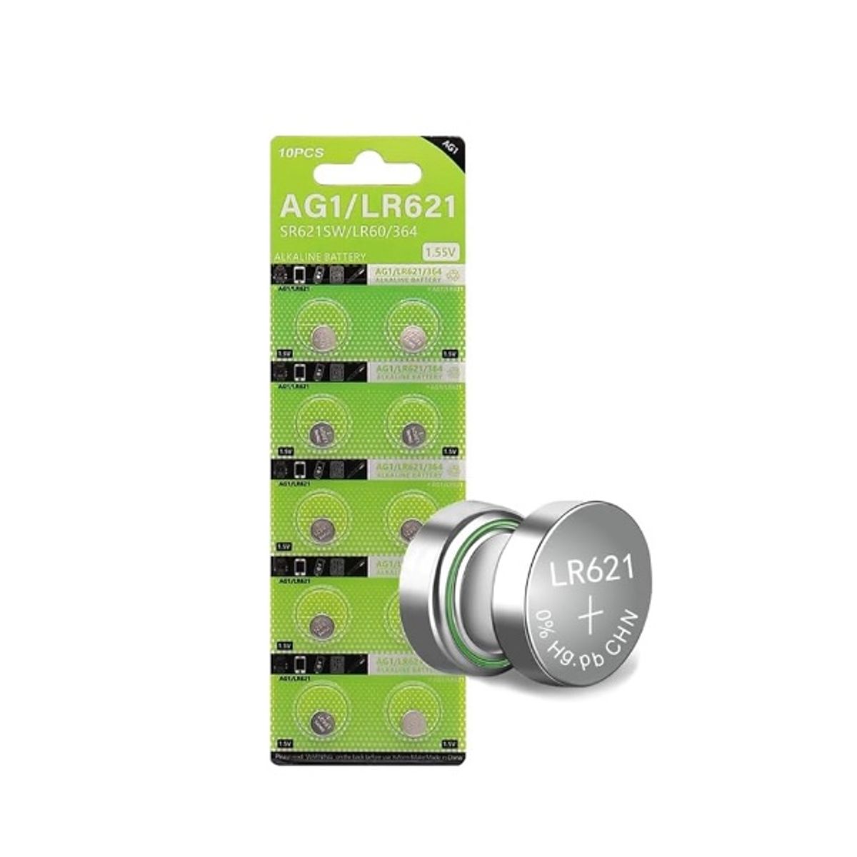 GENERICO - Pilas para reloj Calculadoras u otros usos Boton LR621W SR621 AG1 364A