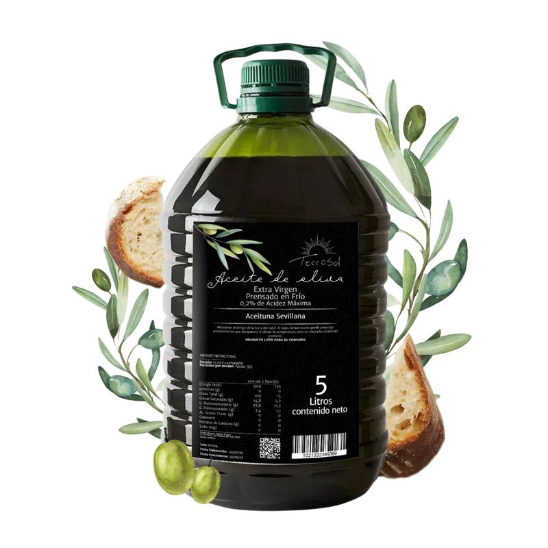 GENERICO - Aceite de Oliva Extra Virgen 5L Bidones Terrasol - Amarillo