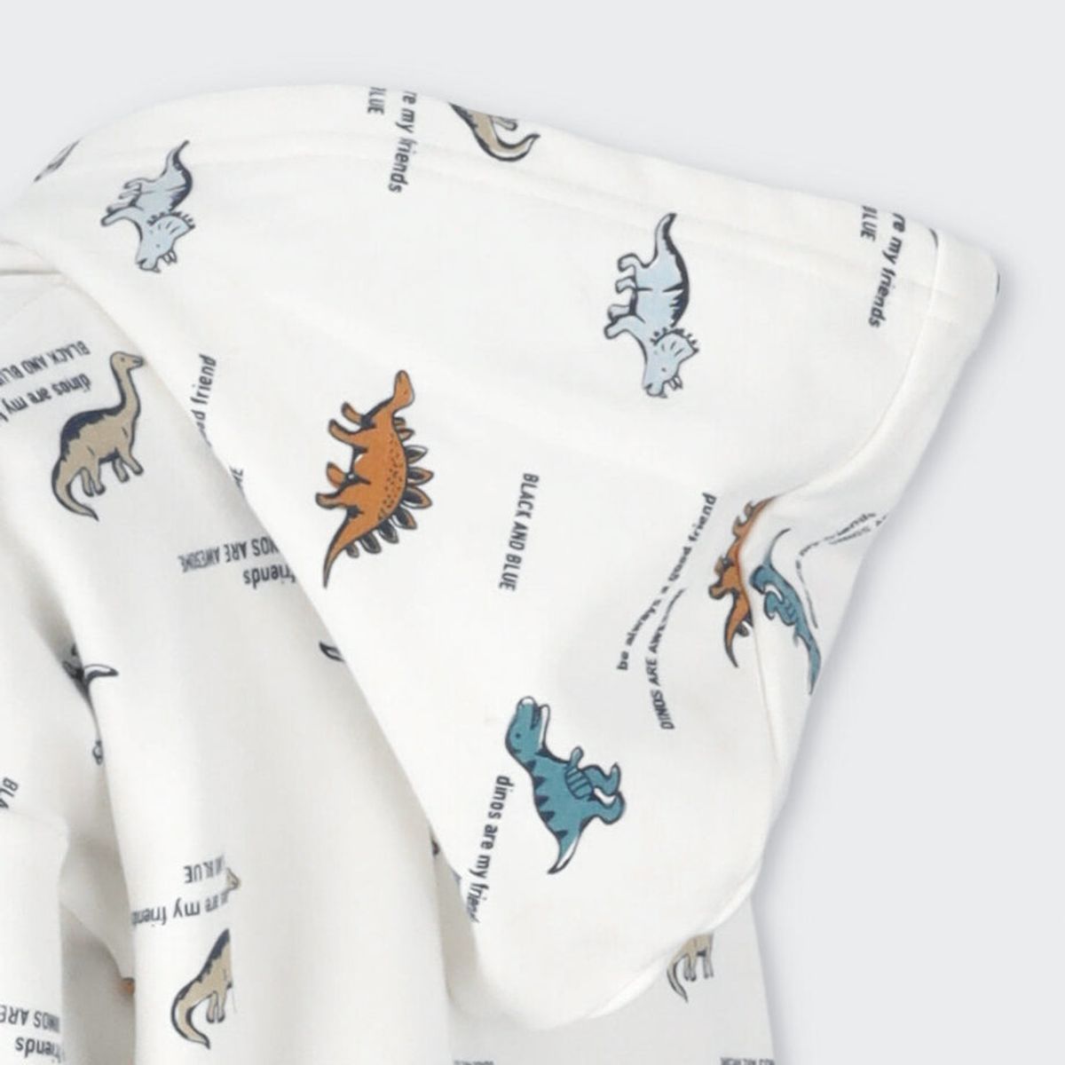 BLACK AND BLUE - Polerón niño con dinosaurios blanco Black and Blue