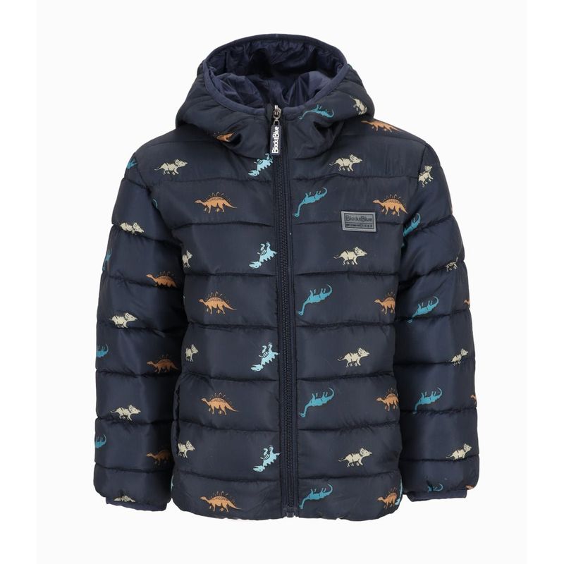 BLACK AND BLUE - Parka niño con dinosaurios azul marino Black and Blue