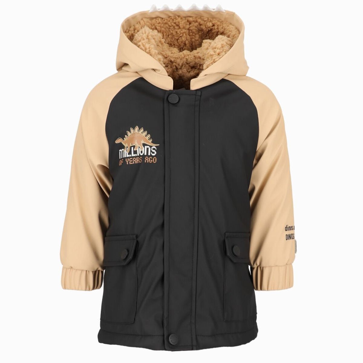 BLACK AND BLUE - Chaqueta bebés de dinosaurio negro Black and Blue