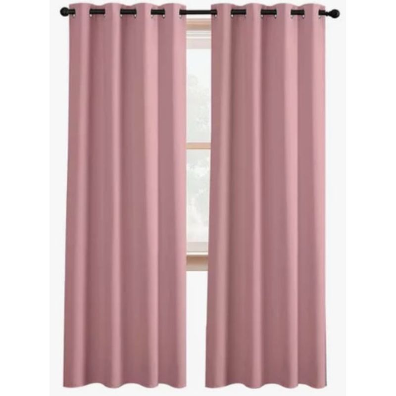 GENERICO - Cortina Semi Blackout  Aislante Color Rosa