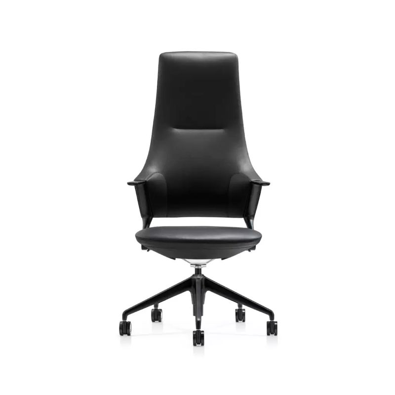 GENERICO - Sillón Gerencial Altezza  Negro Respaldo Alto En Cuero Ofix