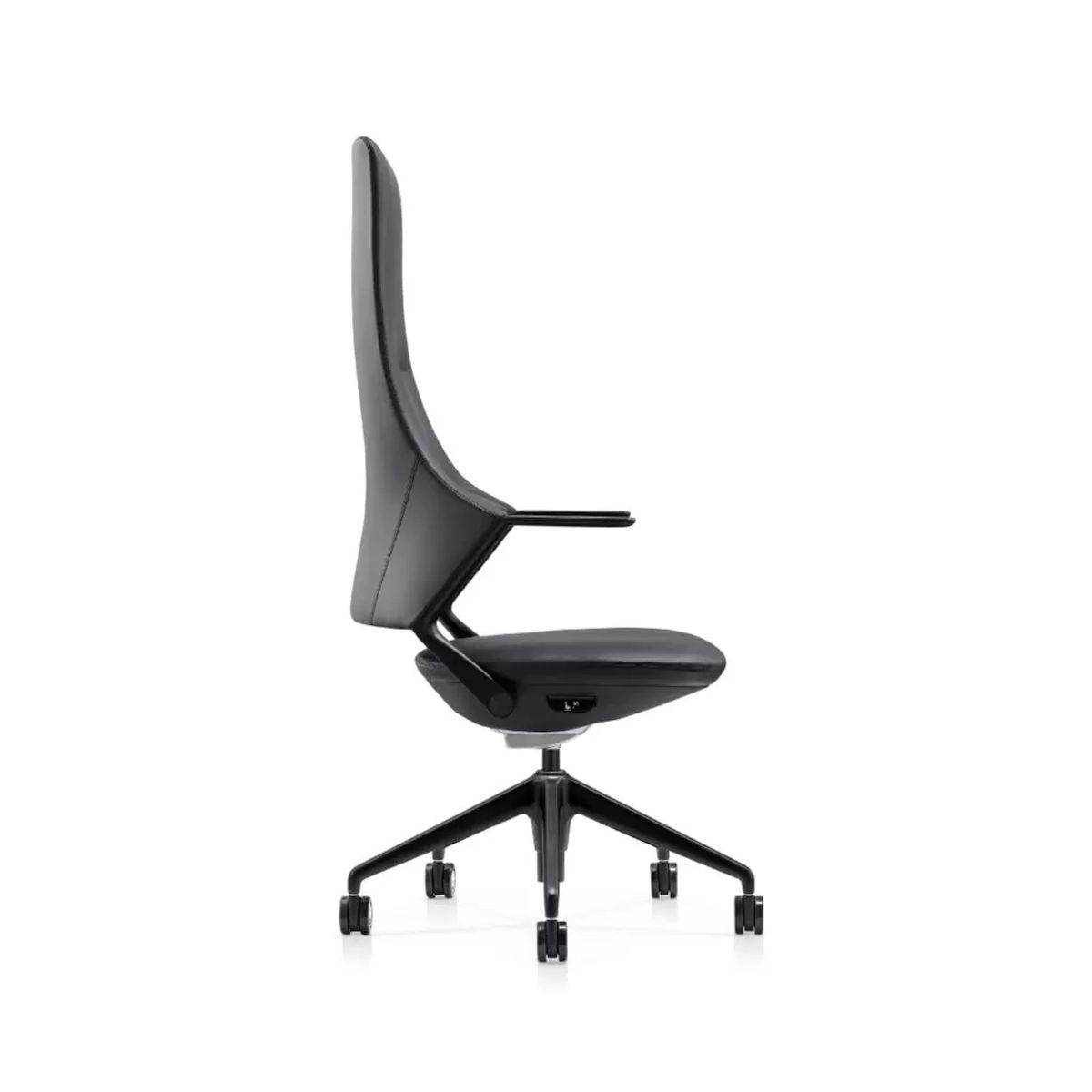 GENERICO - Sillón Gerencial Altezza  Negro Respaldo Alto En Cuero Ofix