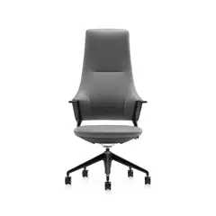 GENERICO - Sillón Gerencial Altezza Gris Respaldo Alto En Cuero Ofix